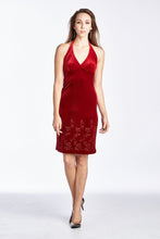 City Triangles Velvet Halter Dress - WholesaleClothingDeals - 2