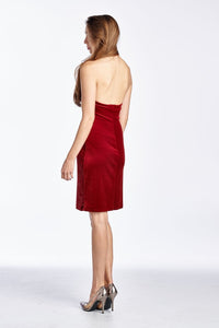 City Triangles Velvet Halter Dress - WholesaleClothingDeals - 3