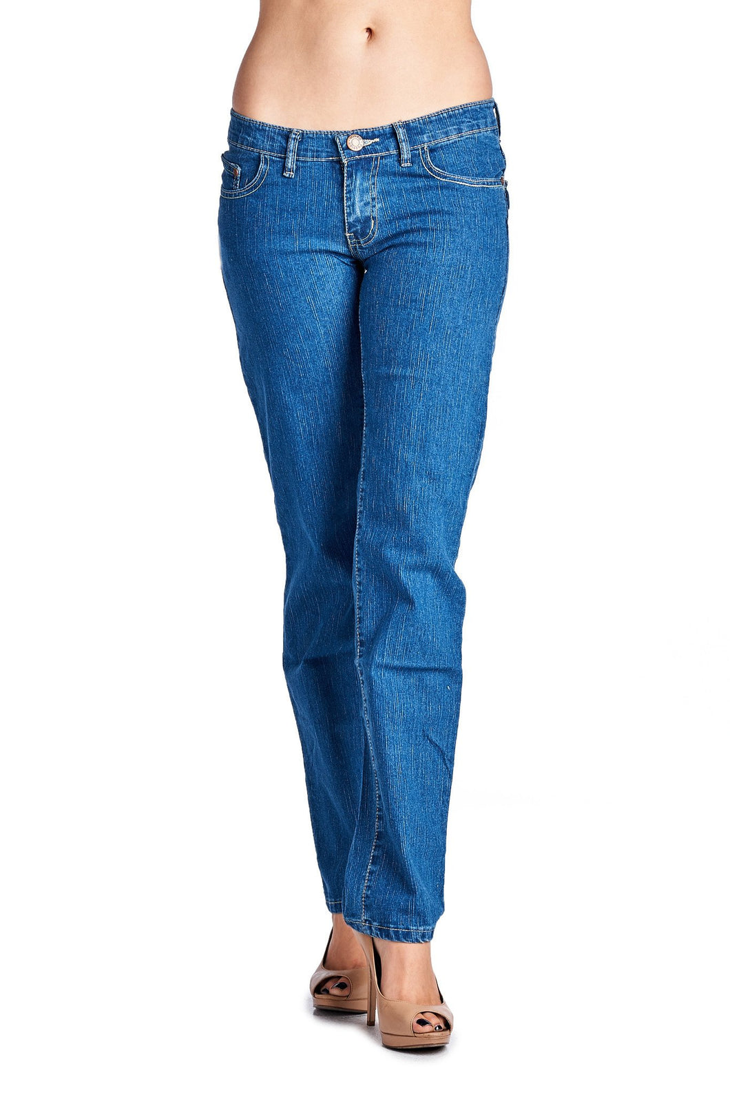 Passion Denim Stretch Jeans with Embroidered Back Pockets 