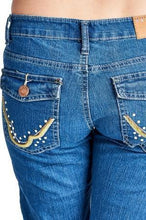 Passion Denim Stretch Jeans with Embroidered Back Pockets 