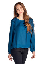 Christine V Lace-Accent Pleated Scoop Neck Top