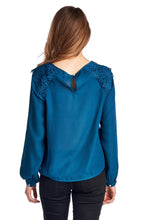 Christine V Lace-Accent Pleated Scoop Neck Top