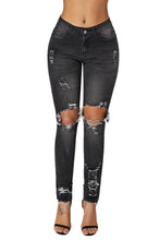 Black Destroyed Skinny Jeans