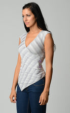 Urban Love Burnout Lurex Stripe Applique Top - WholesaleClothingDeals - 2