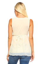 Women's Crochet Tie Sleeveless Top