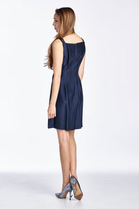 Helen Blake Sleeveless Square Neck Midi Dress 