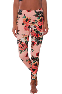 Blush Floral Stretchy Leggings