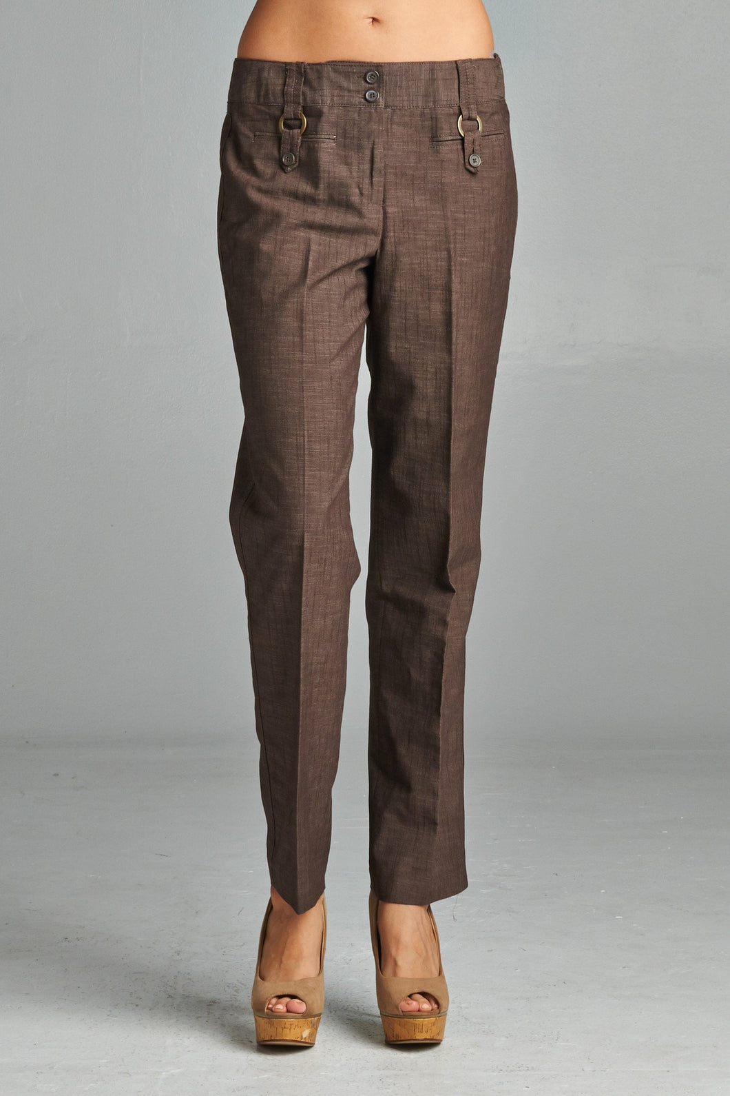 Larry Levine Twill Crop Pants