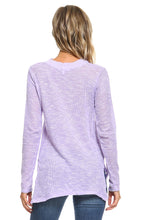 Women's Light Knit Sweater Top With Cut-Out Neck