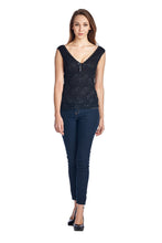 Urban Love Stretched Lace Double V Neck Tank - WholesaleClothingDeals - 2