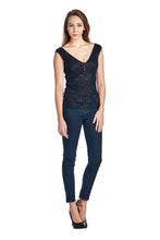 Urban Love Stretched Lace Double V Neck Tank - WholesaleClothingDeals - 3