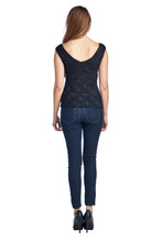 Urban Love Stretched Lace Double V Neck Tank - WholesaleClothingDeals - 4
