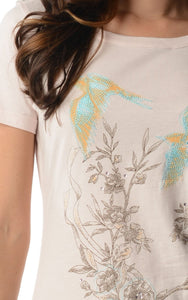 Christine V Short Sleeve Embroidered Tee 