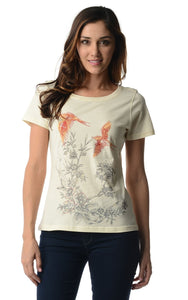 Christine V Short Sleeve Embroidered Tee 