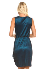 Women's Cowl Neck Dress with Waist Tie