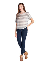 Urban Love Stripe Boat Neck Top