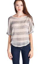 Urban Love Stripe Boat Neck Top