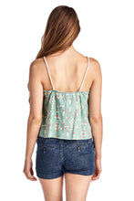 Urban Love Aztec Printed Jersey Crochet Tank