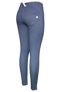 Shaping And Skinny- Bluish Denim Jersey Pants