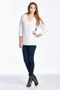 Urban Love Long Sleeve Jersey Knit Hooded Tunic - WholesaleClothingDeals - 3