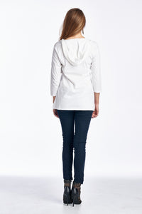 Urban Love Long Sleeve Jersey Knit Hooded Tunic - WholesaleClothingDeals - 5