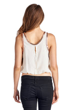 Urban Love Woven Bubble Tank With Gold Trim