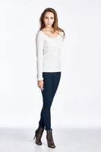 Urban Love Long Sleeve Jersey Lace Front Top - WholesaleClothingDeals - 3