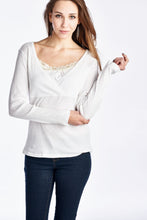 Urban Love Long Sleeve Jersey Lace Front Top - WholesaleClothingDeals - 1