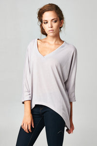 Urban Love Long Sleeve Jersey V-Neck Top - WholesaleClothingDeals - 11