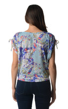 Urban Love Short Sleeve Printed Shoulder Tie Top - WholesaleClothingDeals - 7