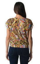 Urban Love Short Sleeve Printed Shoulder Tie Top - WholesaleClothingDeals - 11