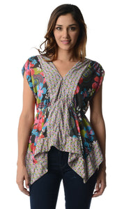 Urban Love Floral Printed Flutter Top - WholesaleClothingDeals - 1