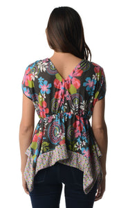 Urban Love Floral Printed Flutter Top - WholesaleClothingDeals - 3