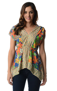 Urban Love Floral Printed Flutter Top - WholesaleClothingDeals - 5