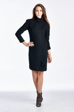 Say What? Cable Knit Turtle Neck Sweater Dress - WholesaleClothingDeals - 2