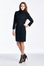 Say What? Cable Knit Turtle Neck Sweater Dress - WholesaleClothingDeals - 1