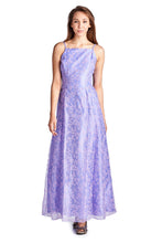 Morgan Floral Flocked Long Evening Gown - WholesaleClothingDeals - 2