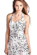 Morgan Star Flocked Evening Gown 