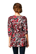 Women's Abstract Printed Surplice Top