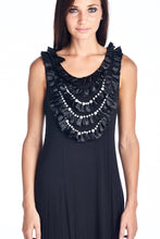 Sharagano Pearl Neck Trim Jersey Tank Dress 