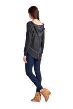 Urban Love Long Sleeve Hooded Vintage Wash Top