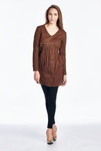 Urban Love Long Sleeve Broomstick V-Neck Top - WholesaleClothingDeals - 7