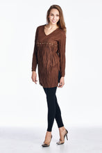 Urban Love Long Sleeve Broomstick V-Neck Top - WholesaleClothingDeals - 6