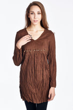 Urban Love Long Sleeve Broomstick V-Neck Top - WholesaleClothingDeals - 5