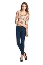 Urban Love 3/4 Sleeve Printed Top with Suede Ties - WholesaleClothingDeals - 2