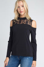 Women's Lace Cold Shoulder Top