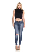 Women's Turtle Neck Sleeveless Crop Top