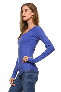 Women's Long Sleeve Thermal Mineral Wash Tops