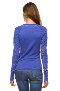 Women's Long Sleeve Thermal Mineral Wash Tops