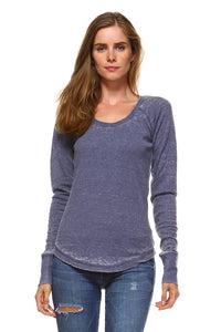 Women's Long Sleeve Thermal Mineral Wash Tops